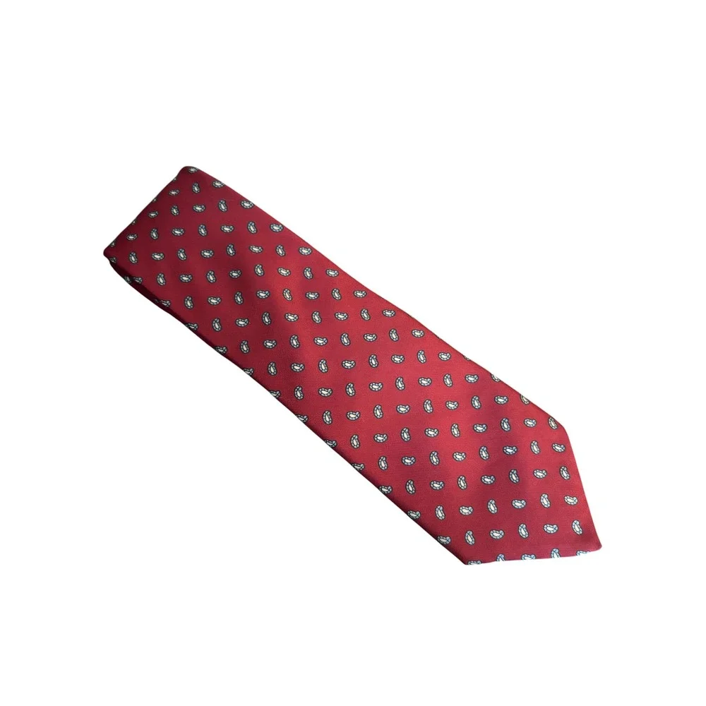 Vintage Hastings Bay Red Paisley Neck Tie Mens 59